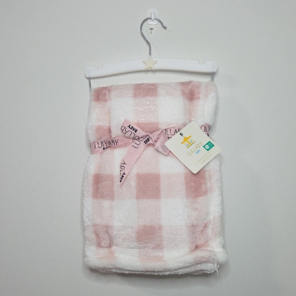 Pink and White Checkered Baby Blanket